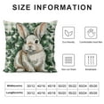 thumbnail image 5 of Awypu  Happy Easter Buffalo Plaid Rabbit Throw Pillow Cover, Eucalyptus Leaves Hello Spring Cushion Case Decoration for Sofa Couch, 5 of 5