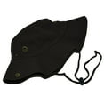 thumbnail image 5 of Glory Max Classic 100% Cotton Wide Brim Bucket Hat Summer Outdoor Boonie Black Hats, 5 of 5