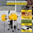 thumbnail image 2 of VEVOR Drain Cleaning Machine, Electric Cleaner Machine fit 3/4 to 5 Inch Pipes with 2 cables, 400W Electric Drain Auger Portable with 8 Cutters Drain Cleaning Machine Plumbing Too, 2 of 9