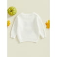 thumbnail image 5 of aturustex Infant Baby Boy Girl Halloween Sweater 0-18M Newborn Long Sleeve Knit Pullovers Ghost Face Pattern Crew Neck Chunky Knitwear Tops Toddler Lis Thick Warm Knitted Clothes Winter Fall, 5 of 7