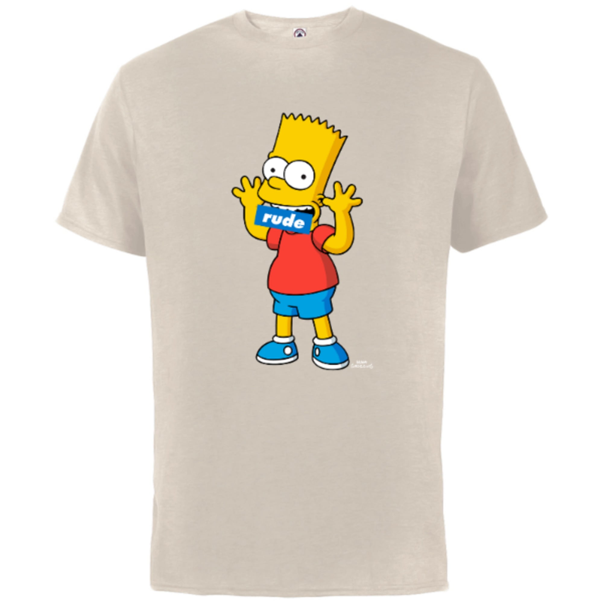 The Simpsons Bart Simpson Rude Mouth - Short Sleeve Cotton T-Shirt for ...