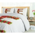 thumbnail image 5 of Ambesonne Christmas Alphabet Duvet Cover Sets, E Letter Art, 2-King, Pearl and Olive Green, 5 of 7