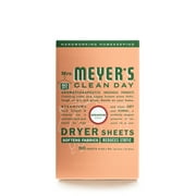 Mrs. Meyer's Clean Day Dryer Sheets, Geranium Scent, 80 Count