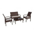 thumbnail image 2 of Westin Outdoor P141-02 Rattan Wicker Modern Sofa Set, Beige - 4 Piece, 2 of 18