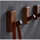 thumbnail image 3 of Paquete de 5 ganchos de pared de madera para colgar, ganchos decorativos montados para toallas, abrigos resistentes, bata, mochila (nogal), 3 of 5