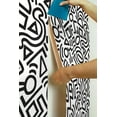 thumbnail image 6 of Aelfie Black Doodle Abstract Peel & Stick Wallpaper, 6 of 9