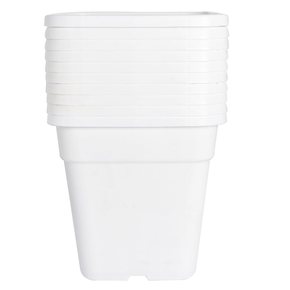 SHZAITOR 5/10 PACK Re-usable Square Nursery Pot 10 Gallon Plastic Grow Pots Plant