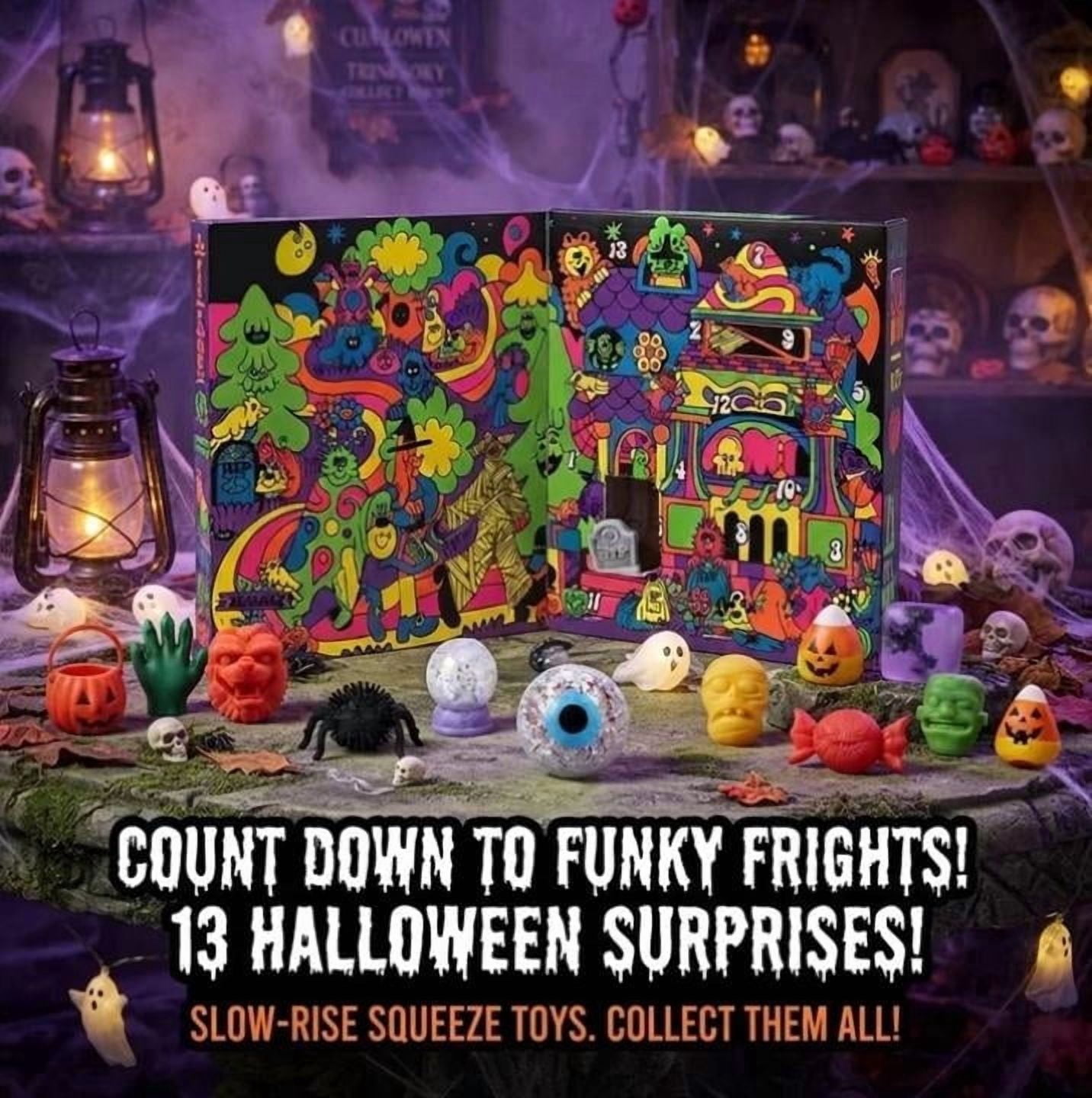 Halloween Advent Calendar 2026, Funky Frights Squishies, Halloween Squish-O-Ween Countdown Calendar, Halloween Mystery Blind Box Gifts, More Surprises