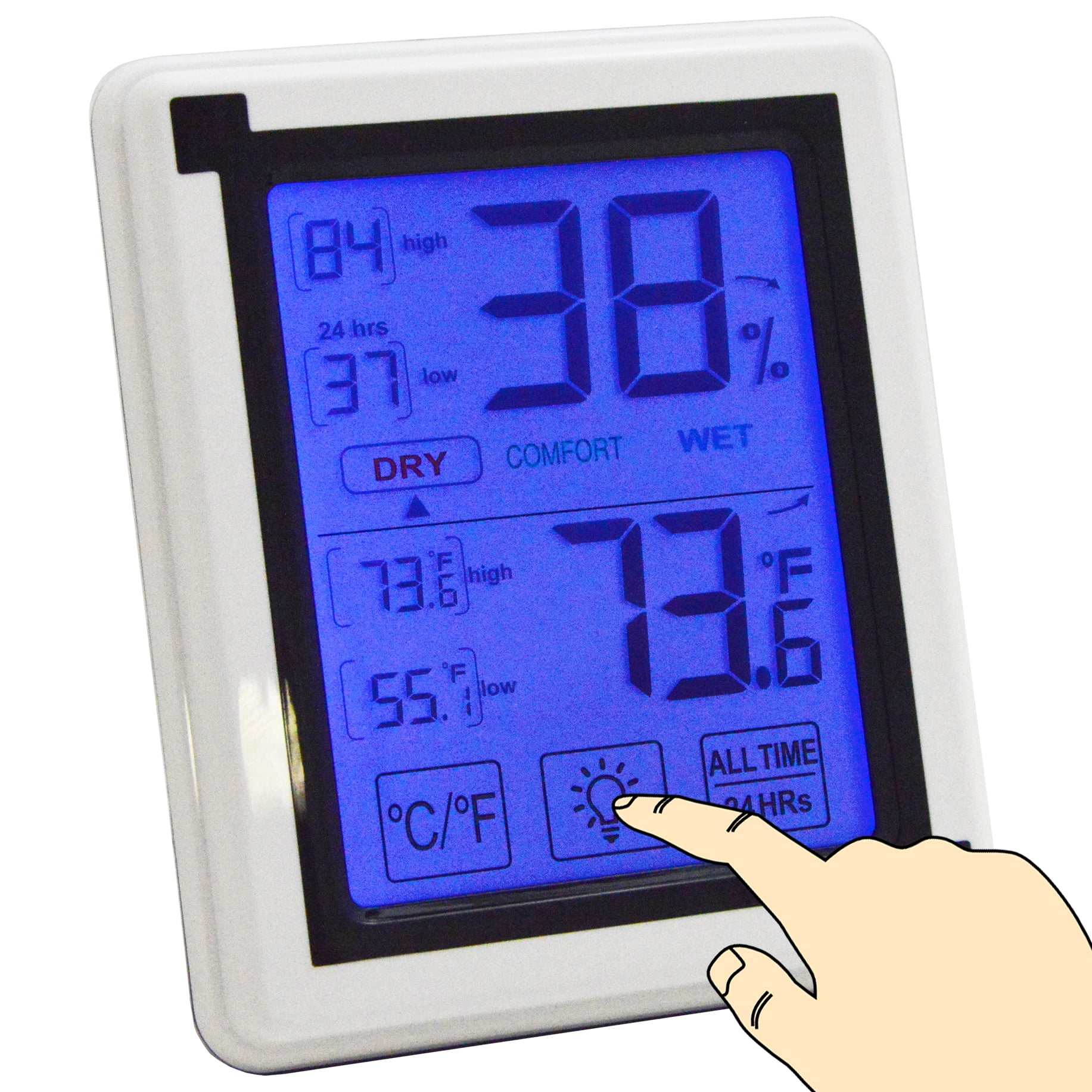 Vertical Thermometer Meter Hygrometer Thermometer Wall Mount Home Indoor 
