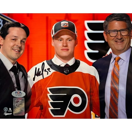 Matvei Michkov Draft Night Philadelphia Flyers Autographed 16" x 20" Hockey Photo - PSA Authenticated