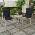 thumbnail image 2 of Jordan Manufacturing 38" x 21" Navy Solid Rectangular Outdoor Wrought Iron Chair Cushion with Ties and Hanger Loop, 2 of 15