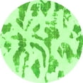 thumbnail image 1 of Ahgly Company Indoor Round Abstract Green Modern Area Rugs, 6' Round, 1 of 4