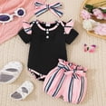 thumbnail image 2 of Toddler Girl Clothes Short Sleeve Onesies Girl Baby Onsies Solid Baby Bodysuit Romper Blank for Girls Baby Girl Onesies, 2 of 7