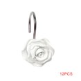 thumbnail image 1 of Rosa ganchos para cortina de ducha flor de resina baño dormitorio habitación de bebé varillas decorativas cortinas gancho anillos 12 Piezas Methold HA0893-03B, 1 of 6