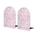 thumbnail image 2 of Picia Cute Rabbit Flower Pattern Wood Bookends for Shelves,Non-slip Bookends, Heavy Duty Wooden Bookend Support,1 Pair, 2 of 8