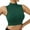 Green, variant on SHITINN Top Loose Fit Lace Tops for Women V Neck Ladies' Comfortable and Casual High Neck Zipper Quick Drying Sports Vest
