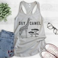 thumbnail image 2 of Sky Camel Tank Top, Ladies Racerback Tank Top, Funny Giraffe Tank, Safari Tank, Silver Gray, XX-Large, 2 of 3