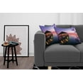 thumbnail image 3 of Ambesonne Tropical Throw Pillow Cover 2 Pack, Arbor Dramatic Night, 24", Purple, 3 of 5