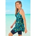 thumbnail image 3 of Swim 365 Women's Plus Size Longer-Length Tankini Top, 3 of 5