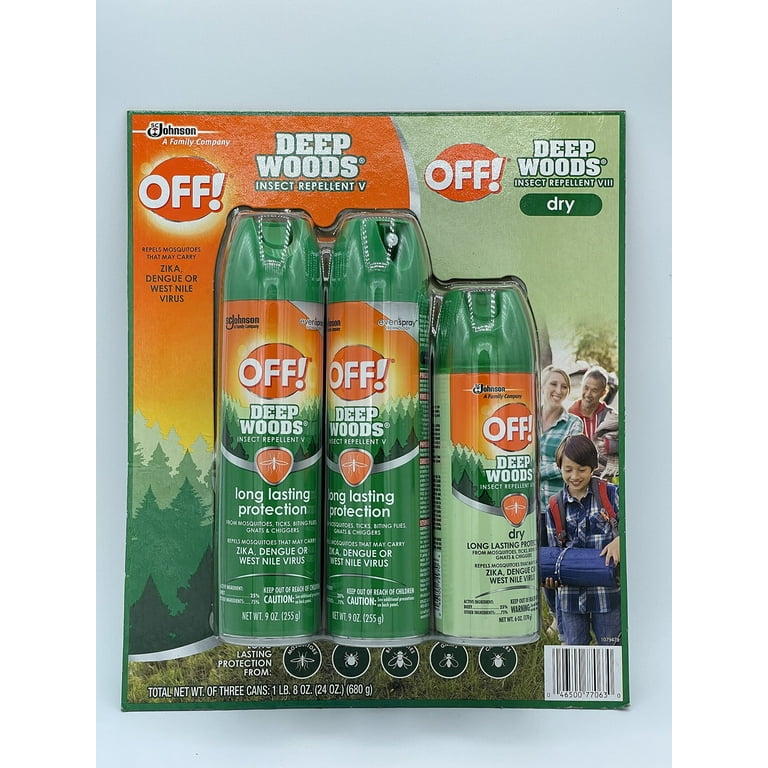 OFF Deep Woods Mosquito and Insect Repellent Spray, 3 Pack OFF Deep Woods Mosquito and Insect Repellent Spray, 3 Pack