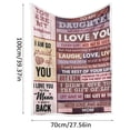 thumbnail image 3 of Easter To My Daughter Blanket Custom Name Blanket Family Throw Blanket Blankets For Girl Blanket For Christmas Blanket Lined Throw Softest Throw Blanket Throw Blanket for Couch Fall Color Full Size, 3 of 8