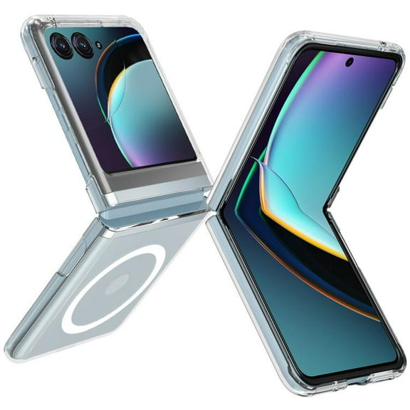 For Motorola Razr 50 / Razr 2024 Scratchproof Transparent MagSafe Phone Case