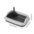 thumbnail image 3 of Dvkptbk Semi Enclosed Cat Litter Box with High Sides, Splashs Proof Designs, Open Top Cat Litter Tray Include Scoop Easy Cleaning, 3 of 6