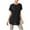 Black, variant on Women Solid Color Asymmetric Hem Long Sleeve Yoga Cover Up Lightweight Loose Fitting Sports Tops For Running & Fitness Shirts Leisure Dailywear