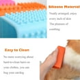 thumbnail image 2 of 2 Pieces Pet Dog Cat Hair Remover, Block Roller Cleaner, Hollow Silicone Cleaner Brush for Sofa, Car Interiors, Furnishings, Carpets, Bedding or Any Fabric (Orange, Blue), 2 of 6
