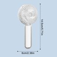 thumbnail image 5 of Portable Mini Fan Portable Handheld Fan with Led Light Usb Rechargeable Mini Fan 3 Speeds Brushless Motor Quiet Design for Travel Office Outdoor Use, 5 of 8