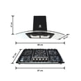 thumbnail image 3 of Combo Supra Parrilla De 5 Quemadores Y Campana De Pared Combo Viterbo Color Negro, 3 of 4