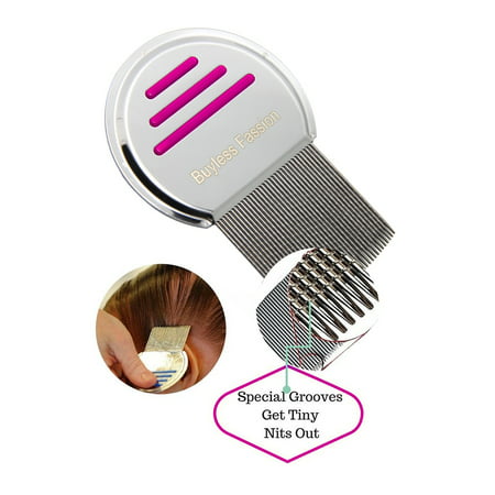Buyless Fashion Stainless Steel Professional Lice Comb Will Clear Your Hair Of Pests Efficiently, Each Comb Comes Individual Wrapped With Cotton Draw-String
