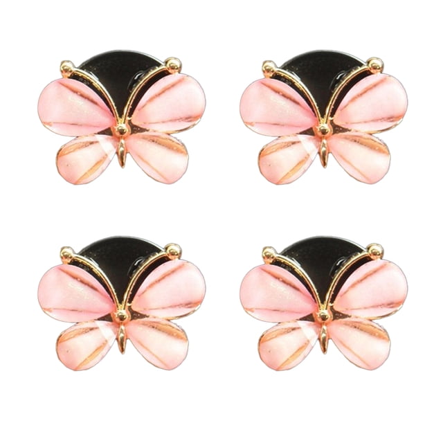 Clip de aromaterapia para salida de aire de coche, 4 unidades, clip de fragancia para coche femenino, pequeña mariposa, decoración para salida de aire acondicionado