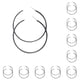 thumbnail image 3 of Sonducket 1 par de suministros de joyería decorativo mano sentirse bien mujer pendiente con orificio para la oreja portátil señora Negro 10Conjunto, 3 of 6