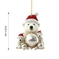 thumbnail image 6 of Christmas Polar Bear Acrylic Pendant Christmas Decoration Pendant Christmas Tree Pendant Car Pendant Holiday Decorations Hangs Home Decor, 6 of 6