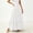 White, variant on Sentmoon Womens Skirt Elastic Waist Solid Color Holiday Flowy Skirts for Women Long Skirts for Women Beach Casual for Spring, Summer, and Holiday Travel L