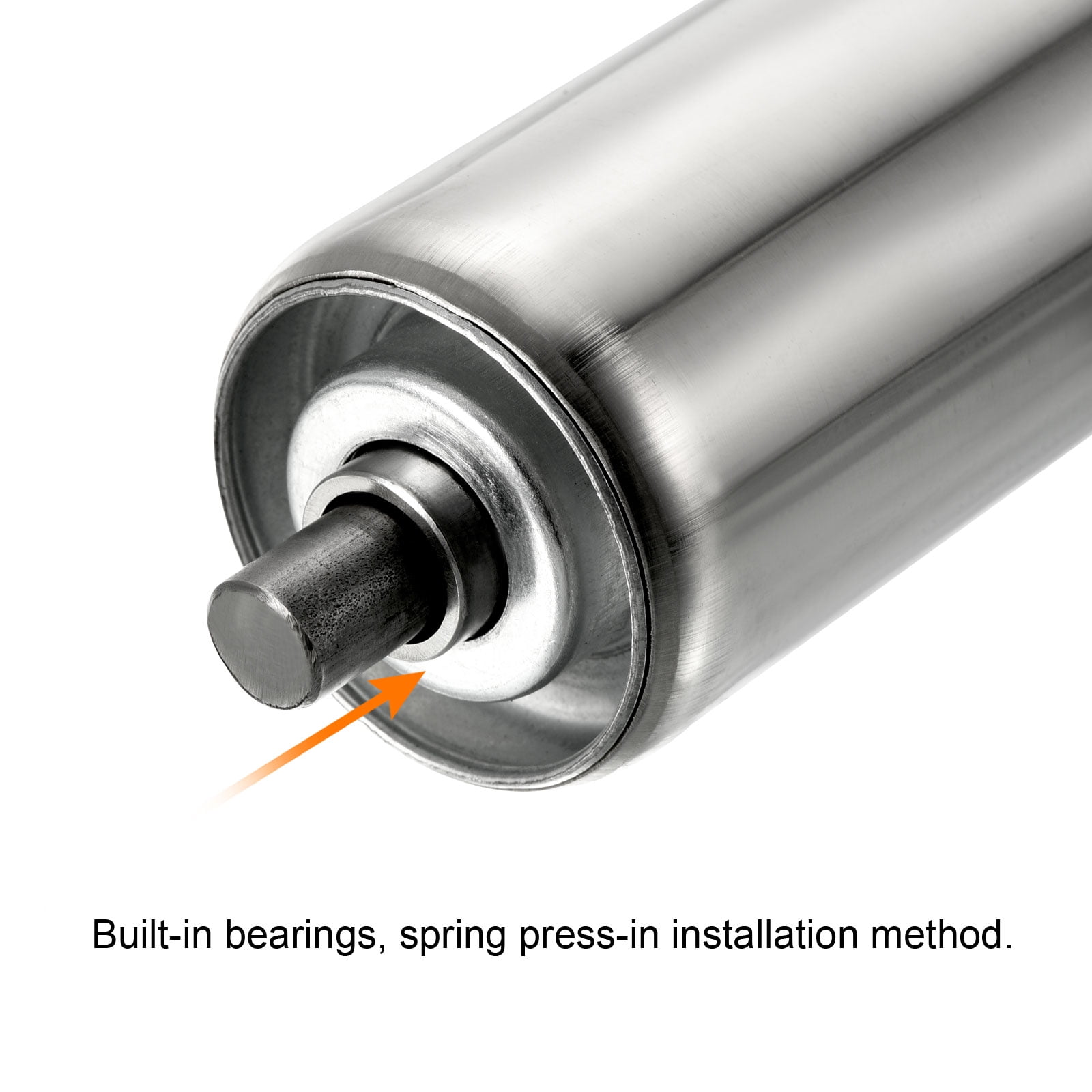 Unique Bargains Conveyor Roller Gravity Transmission Replacement Part Galvanized End 140mm