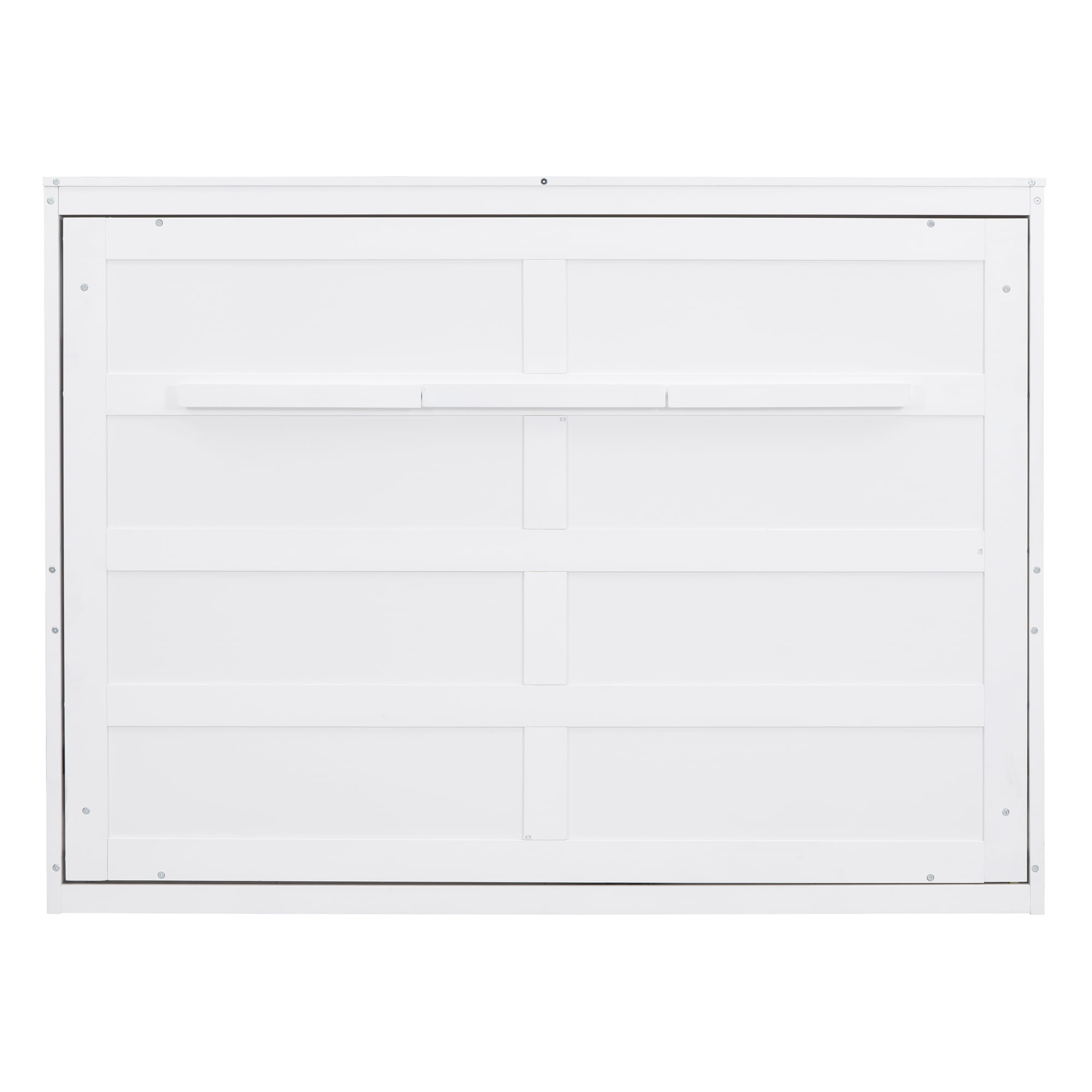 Euroco Wood Queen Size Murphy Wall Bed, White