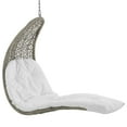thumbnail image 5 of Modway Landscape Hanging Chaise Lounge Outdoor Patio Swing Chair in Light Gray White, 5 of 6