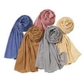 thumbnail image 5 of Crepe Hijabs Crinkle Chiffon Scarf Women Headscarf Fashion Long Shawls Headband 180*70cm, 5 of 7