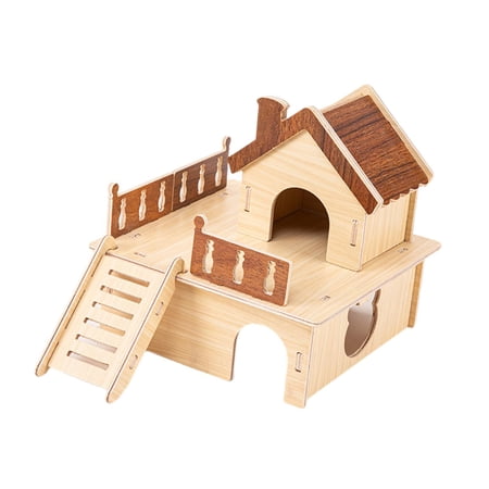 Rushawy Wood Hamster Out Small Animal Activity Toy Pet Supplies Hamster Hut Habitat for S