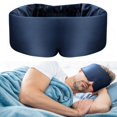 thumbnail image 1 of Máscara para dormir SOLZEK Nature Silk Featherweight NavyBlue, 1 of 7