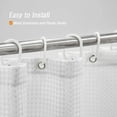 thumbnail image 5 of Blue Shower Curtain for Bathroom, Waffle Weave Textured Ombre Fabric Shower Curtain Set with Hooks, Water Repellent, Machine Washable, 72 x 72, 5 of 6