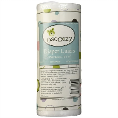 OsoCozy Flushable Diaper Liners - Make Cloth Diapering Convenient with Easy, Quick, Cloth Diaper Liners - Super Soft and Gentle on Baby’s