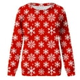thumbnail image 6 of Ltctricy Plus Size Christmas Sweatshirts for Women Winter Fashion Cute Crewneck Pullover Top Casual Vacation Shirts, 6 of 7