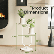 Bamworld White Plant Stand Indoor Tall Modern Plant Shelf for Indoor Plants Display Corner Plant Stands Rack for Living Room Bedroom Patio Decor