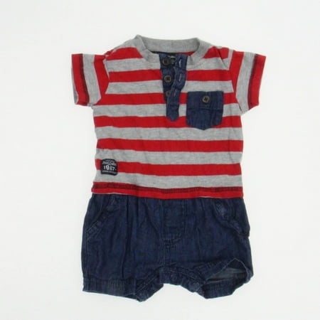 

Pre-Owned Life and Legend Boys Red | Blue Romper size: 3-6 Months (Good)