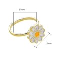 thumbnail image 4 of Anillo de meditación con flor de margarita para aliviar la ansiedad y el estrés, anillo giratorio, regalos, 4 of 4