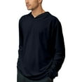 thumbnail image 1 of Men Long Sleeve Hooded Athletic Performance Workout Shirt Wicking Gym Training Tee for Running Fitness And, 1 of 5