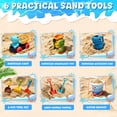 thumbnail image 3 of WonderStone 33 PCS Dinasour Beach Toy Set, Beach Vacation Essentials with Sand Castle Building Kit/Mesh Bag/Beach Trucks/Bucket, Travel Summer Sand Toys for Kids Toddlers 3-10, 3 of 9